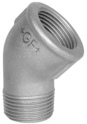 Productafbeelding van Georg Fischer bochtstuk 45°, figuur 121, 1/2 inch, verzinkt, 1 stuk.