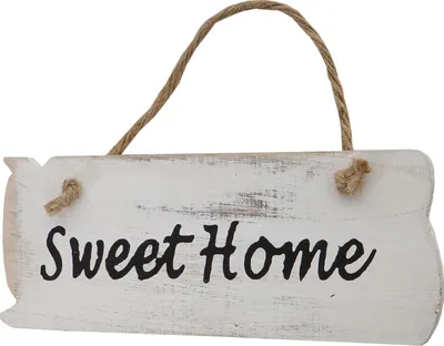 Produktbild von Wandschild My Own Place, Dekoschild Holzschild, Shabby-Look 10x25x1cm  weiß