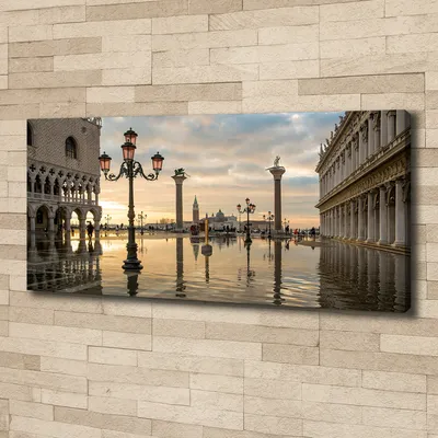 Produktbild von Tulup® Leinwandbild - 125x50 cm - Wandkunst - Drucke auf Leinwand - Leinwanddruck  - Sehenswürdigkeiten & Architektur - Beige - Venedig Italien
