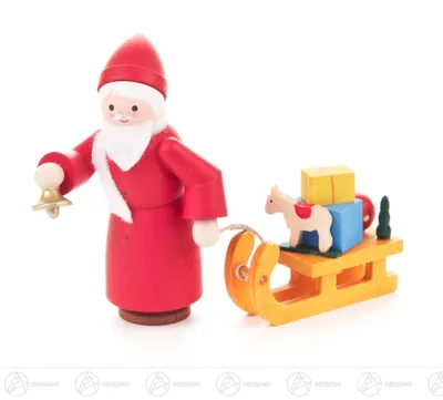 Produktbild von Thiel-Figur Nikolaus mit Schlitten - bunt (6cm) von Romy Thiel