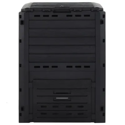 Image de vidaXL Composteur de jardin noir 280 L polypropylène