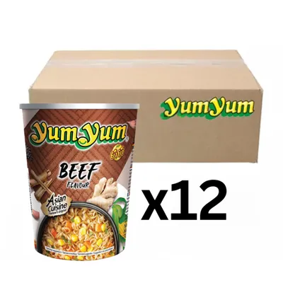 Produktbild von Yum Yum Instant Nudeln Rind Cup 70g 12pack