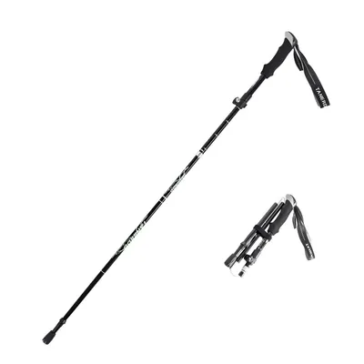 Imagen del producto de Bastones de trekking de aluminio, plegables, con empuñadura de EVA. Bastones telescópicos para senderismo, color