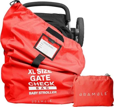 Produktbild von Famanu Transporttas für Kinderwagen – Robuste und wasserfeste Reisetasche, rot