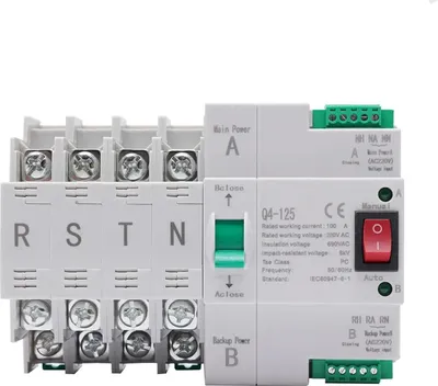 Produktbild von Automatischer Transferschalter - Dual Power ATS - AC 220 V - 4-polig 63 A - 50/60 Hz - Isolationsspannung 690 V - Grau