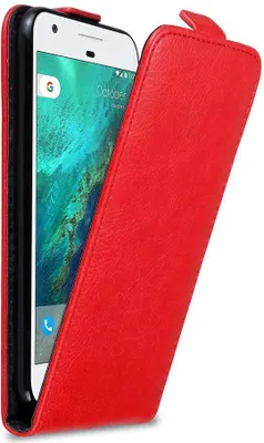 Produktbild von Cadorabo Hülle für Google PIXEL Schutz Hülle in Rot Flip Etui Handyhülle Case Cover