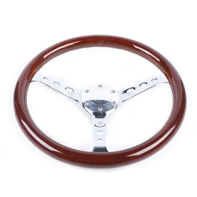 Produktbild von 380MM Car Modification Steering Wheel Wood Professional Car Steering Wheel Redwood