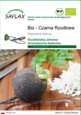 Zdjęcie produktu dla SAFLAX - Bio - Czarna Rzodkiew - 100 Nasiona - Raphanus sativus