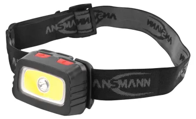 Produktbild von Ansmann HD200B, Stirnband-Taschenlampe, Schwarz, Grau, Acrylnitril-Butadien-Styrol (ABS), IP44, LED, 1 Lampen