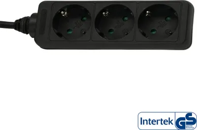 Image de InLine® 16433 Multiprise, 3x contact de protection, 3m, noir