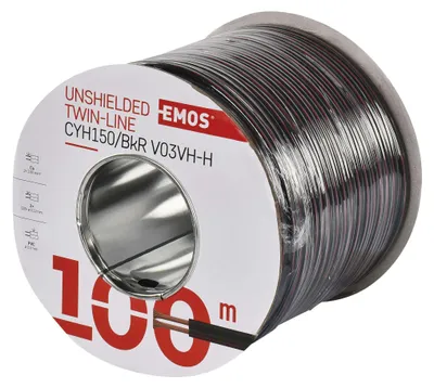 UTP-Kabel 2x1,5mm schwarzrot, 100m
