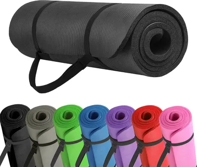 Produktbild von Yogamatte Lila mit Tragegurt NBR Schaumstoff 1,5cm dick Sportmatte Gymnastikmatte Fitnessmatte Matte 183 x 60 x 1,5 cm