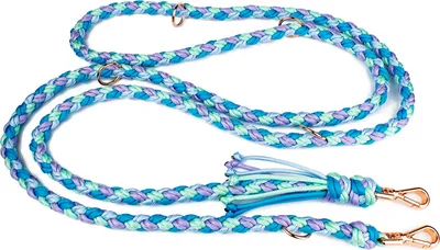 Produktbild von Verstellbare Führleine Tierluxe Snowy Blau Handgemacht Paracord Hundeleine – Blau / M Lienelänge: 250 cm