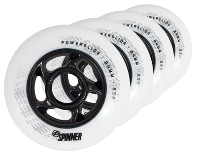 Produktbild von Powerslide SPINNER 84 mm 85A Rollschuh-Räder, 4 Stück, Weiß