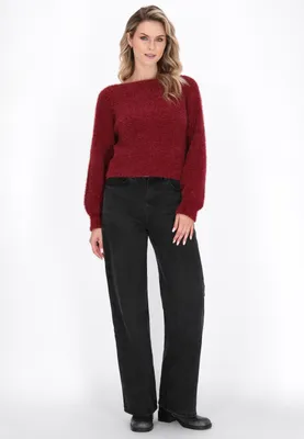 Image de Pull pour femme SAPORTA - couleur bordeaux, taille XS/S