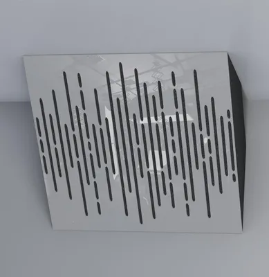 Obrázek produktu pro Balení po 2 kusech – Akustický rohový basový lapač | 50 x 50 cm | Absorpce nízkých frekvencí pro studia a divadla | Difúze | [WAVE-H-100 mm | Lesklý bílý plast]