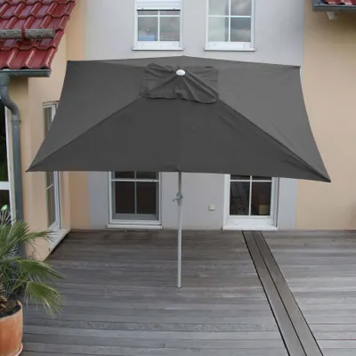 Produktbild von Slnečník N23, záhradný slnečník, 2x3m obdĺžnikový nakloniteľný, polyester/hliník 4,5kg UV ochrana 50+ ~ antracit