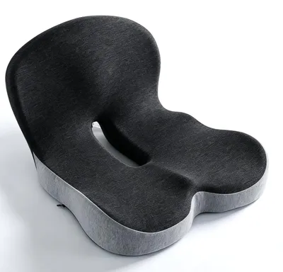Obrázek produktu pro Ergonomická sedací podložka s opěradlem, vyrobená z paměťové pěny, černá barva