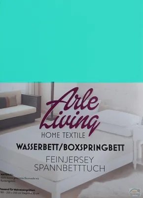Produktbild von Jersey Spannbettlaken Wasserbett Boxspringbett Mint Grün 180x200 - 200x200 cm 100% Baumwolle