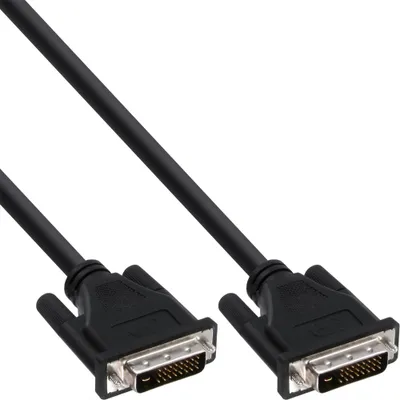 Produktbild von InLine DVI-D Kabel, digital 24+1 Stecker / Stecker, Dual Link, 5m, 5 m, DVI-D, DVI-D, Stecker, Stecker, Schwarz