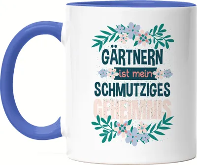 Produktbild von Gärtnern Ist Mein Dreckiges Geheimnis Tasse Blau Hobby-Gärtner Pflanzen Garten Blumen Geschenkidee
