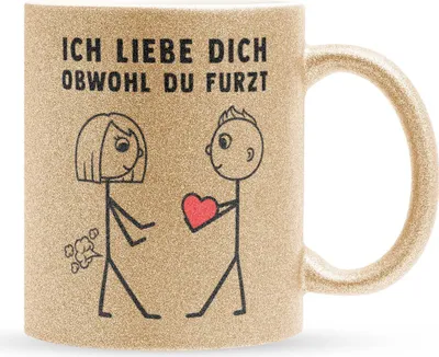 Produktbild von 22Feels Glitzertasse Gold Frauen Jahrestag Geschenk Hochzeitstag Ehefrau Freundin Ich Liebe Dich Obwohl Kaffetasse Erster Hochzeitstag Valentinstag für Sie Geburtstag Weihnachten Haferl Geschenkidee Bürotasse