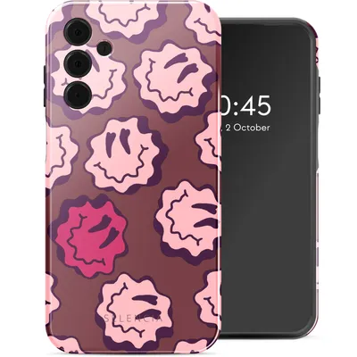 Produktbild von Selencia Vivid Back Cover Samsung Galaxy A15 (5G) - Wavy Smiley Pink