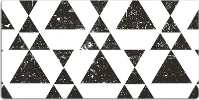 Produktbild von Schreibtischmatte Tischunterlage 120x60 cm Mauspad - Schwarze weiße Dreiecke