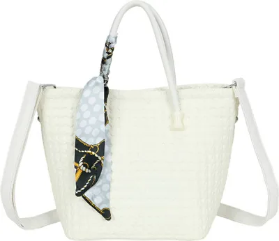 Produktbild von Gallantry, Handtasche für Damen mit geflochtenem Muster und Schultergurt, Weiß