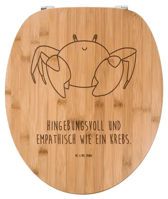 Produktbild von Mr. & Mrs. Panda WC Sitz Sternzeichen Krebs - Transparent - Geschenk, Meerestier, WC-Brille, Krabbe, Klobrille, Toilettendeckel, Brille, Geburtstag Juni, Krebse
