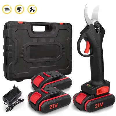 Produktbild von Elektrische Gartenschere - Akku-Astschere - 1200 W - 25 mm - Bürstenloser Motor - 220 V - Rot/Schwarz