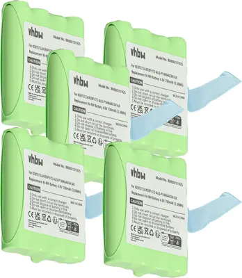 Produktbild von vhbw 5x Akku kompatibel mit Motorola TLKR T81, T41, T4, T5, T50, T6, T3, T80, T60, T61, T7, T8 Funkgerät, Walkie Talkie (700 mAh, 4,8 V, NiMH)