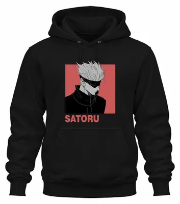 Productafbeelding van SATORU GOJO Jujutsu Kaisen Anime, esthetische fanartikel, cadeau, oogmasker, uni hoodie, zwart, maat L