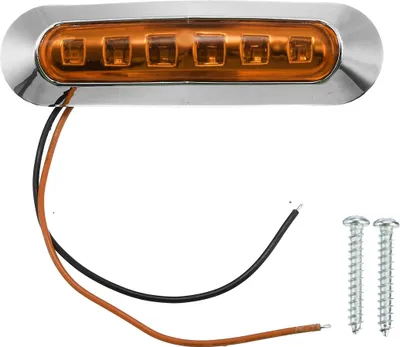 Immagine prodotto di 12V/24V 6-LED luce stroboscopica laterale per auto/camion/rimorchi - giallo