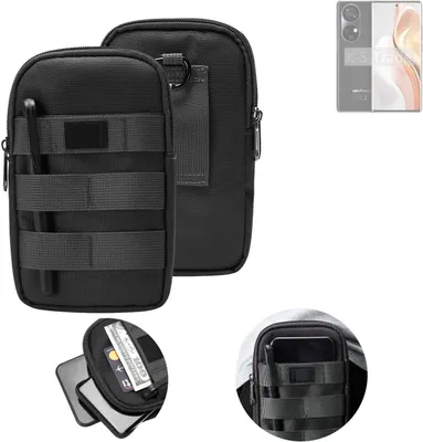 Produktbild von K-S-Trade Holster Gürtel Tasche kompatibel mit Ulefone Note 17 Pro Handy Tasche Schutz Hülle dunkel-grau viele Fächer, 1x