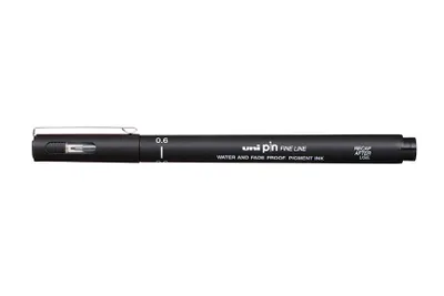Obrázek produktu pro Uni-Ball Pin 06, Černá, Černá, Plast, Kulatý, 0,6 mm, Kov