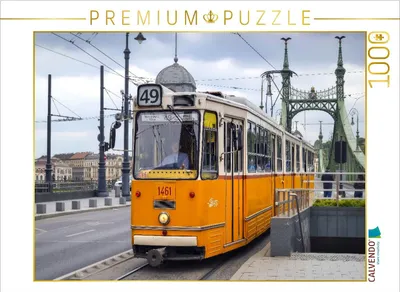 Produktbild von CALVENDO Puzzle Ein Gelenktriebwagen in Budapest | 1000 Teile Lege-Größe 64x48cm Foto-Puzzle für glückliche Stunden