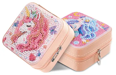 Diamond Painting Sieradenkistje Bastelset, 2er-Set, Kristall