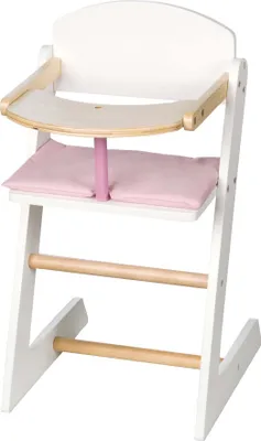 Produktbild von roba Puppenhochstuhl „Scarlett“, für Puppen & Babypuppen,  weiß lackiert