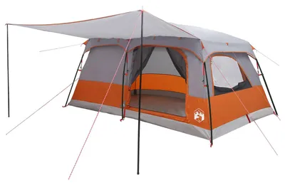 Produktbild von vidaXL Familienzelt mit Dach Grau und Orange 500 x 400 x 230 cm