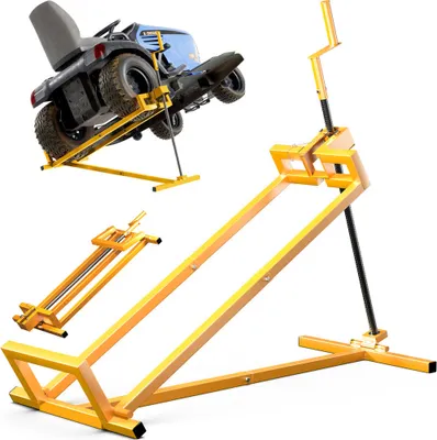 Obrázek produktu pro Zvedák pro sekačky VOUNOT®, teleskopický zvedák pro zahradní traktory, zvedací zařízení 400 kg, žlutý