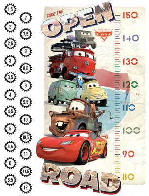 Immagine prodotto di Adesivo murale Disney Cars rosso, verde e giallo - 600210 - 65 x 85 cm