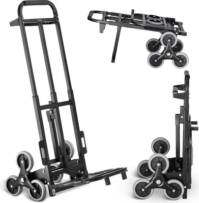 Produktbild von Wózek paletowy schodowy VEVOR, wózek wysokiego podnoszenia o udźwigu 208 kg, wózek z podwójnym uchwytem, wózek transportowy do domu, biura, zakupów, przeprowadzek, magazynowania