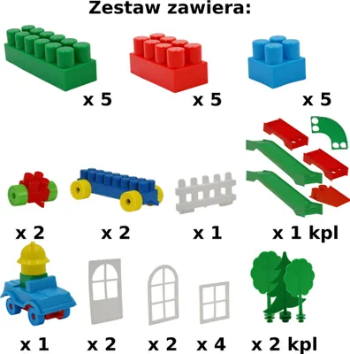 Zdjęcie produktu dla Baczek ZM 0051, Zestaw do budowania, 60 szt., 1,36 kg