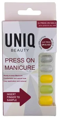 Produktbild von UNIQ Click On Press On Maniküre Kunstnägel Glänzend Pastell 24 Stück