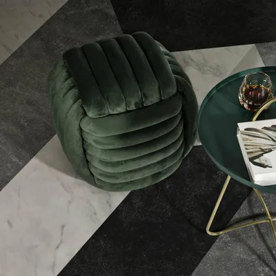 Immagine prodotto di Dmora Pouf Bozzente 45x45x45h cm Verde, Verde Forma Quadrata