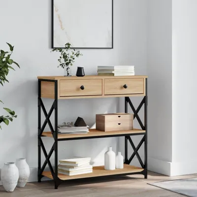Obrázok produktu pre vidaXL Konzolový stolík Sonoma dub 75x28x75 cm odvodený výrobok z dreva