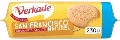 Image de Verkade San Francisco Naturel Cookies, 230g - Biscuits naturels croustillants