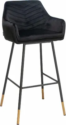 Produktbild von Design Barhocker Tresenhocker Sera V Gestell schwarz  schwarz
