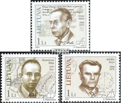 Produktbild von Briefmarken Litauen 2004 Mi 835-837 (kompl.Ausg.) postfrisch Persönlichkeiten